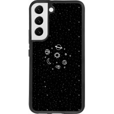 Hülle Samsung Galaxy S22 - Silikon schwarz Space Doodle