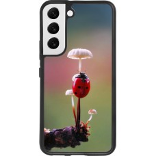 Samsung Galaxy S22 Case Hülle - Silikon schwarz Ladybird on a mushroom 2026