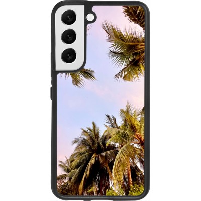Samsung Galaxy S22 Case Hülle - Silikon schwarz Summer 2023 palm tree vibe