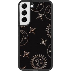 Hülle Samsung Galaxy S22 - Silikon schwarz Suns and Moons