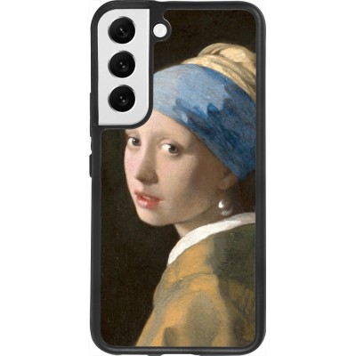 Samsung Galaxy S22 Case Hülle - Silikon schwarz Kunstbild - Das Mädchen mit dem Perlenohrring - Jan Vermeer