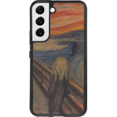 Samsung Galaxy S22 Case Hülle - Silikon schwarz Kunstbild - Der Schrei - Edvard Munch