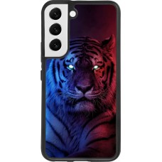 Hülle Samsung Galaxy S22 - Silikon schwarz Tiger Blue Red