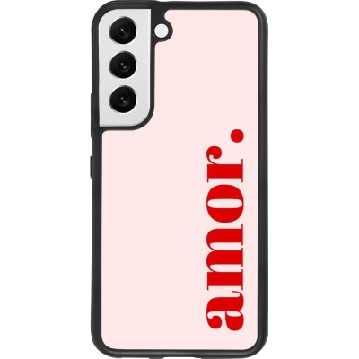 Samsung Galaxy S22 Case Hülle - Silikon schwarz Valentine 2024 amor