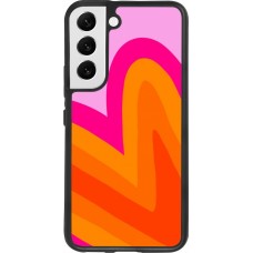 Samsung Galaxy S22 Case Hülle - Silikon schwarz Valentine 2024 heart gradient