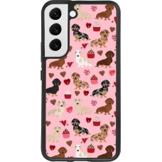 Samsung Galaxy S22 Case Hülle - Silikon schwarz Valentine 2024 puppy love
