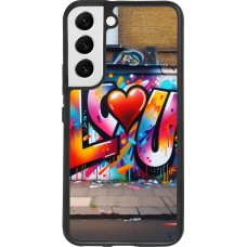 Samsung Galaxy S22 Case Hülle - Silikon schwarz Valentin 2025 Liebe U Tag