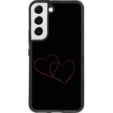 Samsung Galaxy S22 Case Hülle - Silikon schwarz Valentine 2023 attached heart