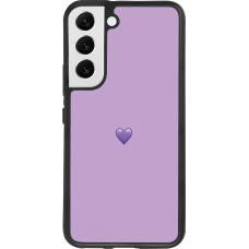 Samsung Galaxy S22 Case Hülle - Silikon schwarz Valentine 2023 purpule single heart