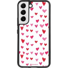 Hülle Samsung Galaxy S22 - Silikon schwarz Valentine 2022 Many pink hearts