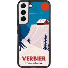 Samsung Galaxy S22 Case Hülle - Silikon schwarz Verbier Cabane Mont-Fort