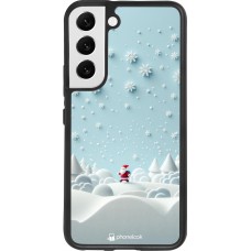 Samsung Galaxy S22 Case Hülle - Silikon schwarz Weihnachten 2023 Kleiner Vater Schneeflocke