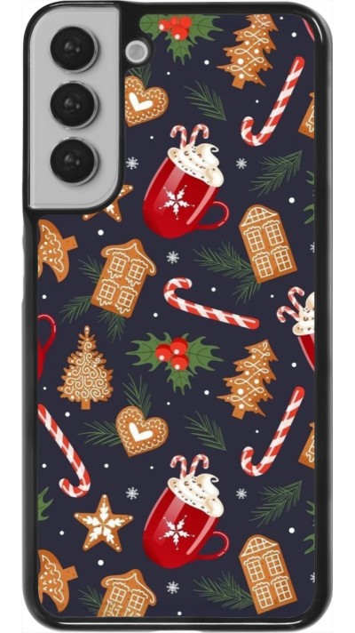 Samsung Galaxy S22+ Case Hülle - Christmas 25 Pattern Gingerbread House