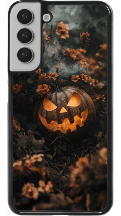 Samsung Galaxy S22+ Case Hülle - Halloween 2025 Pumpkin with flowers