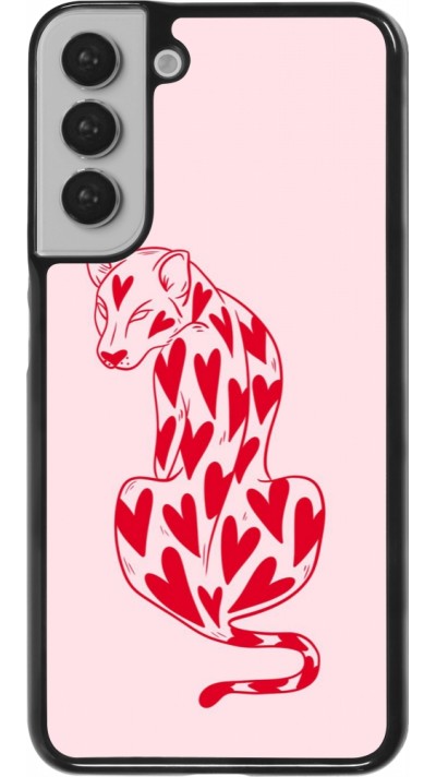 Samsung Galaxy S22+ Case Hülle - Leopard with hearts 2026