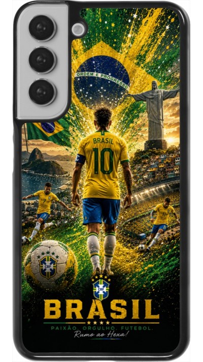 Samsung Galaxy S22+ Case Hülle - Fussball Brasilien splash 2026