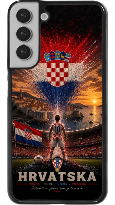 Samsung Galaxy S22+ Case Hülle - Fussball Kroatien splash 2026