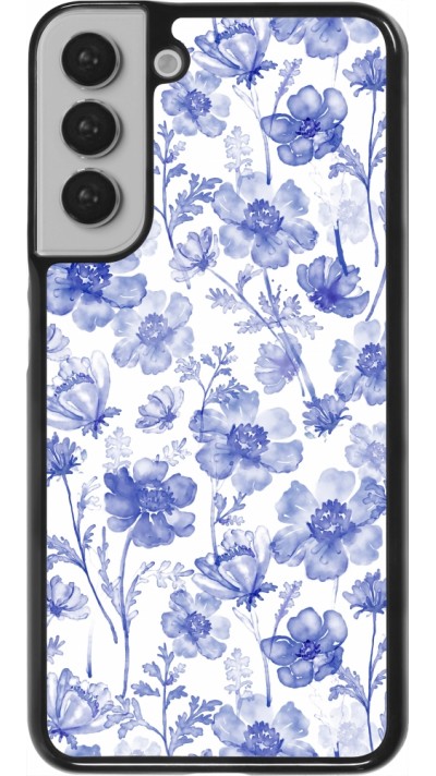 Samsung Galaxy S22+ Case Hülle - Spring 23 watercolor blue flowers