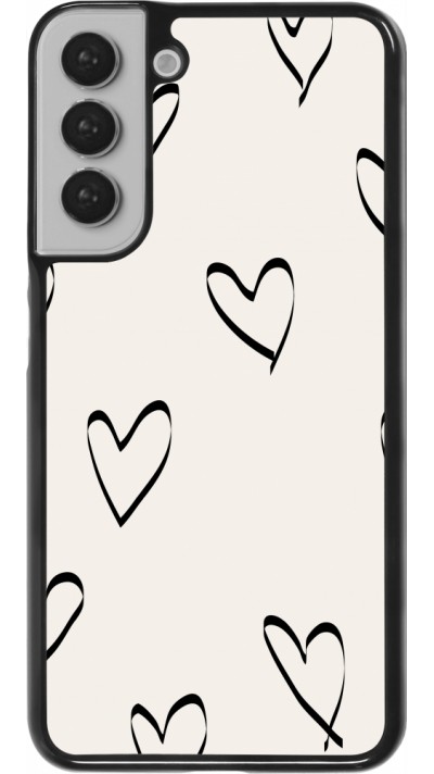 Samsung Galaxy S22+ Case Hülle - Valentine 2023 minimalist hearts