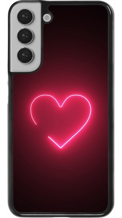 Samsung Galaxy S22+ Case Hülle - Valentine 2023 single neon heart