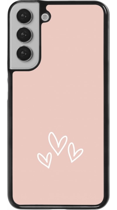 Samsung Galaxy S22+ Case Hülle - Valentine 2023 three minimalist hearts