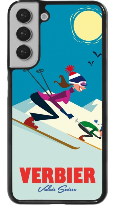 Samsung Galaxy S22+ Case Hülle - Verbier Ski Downhill