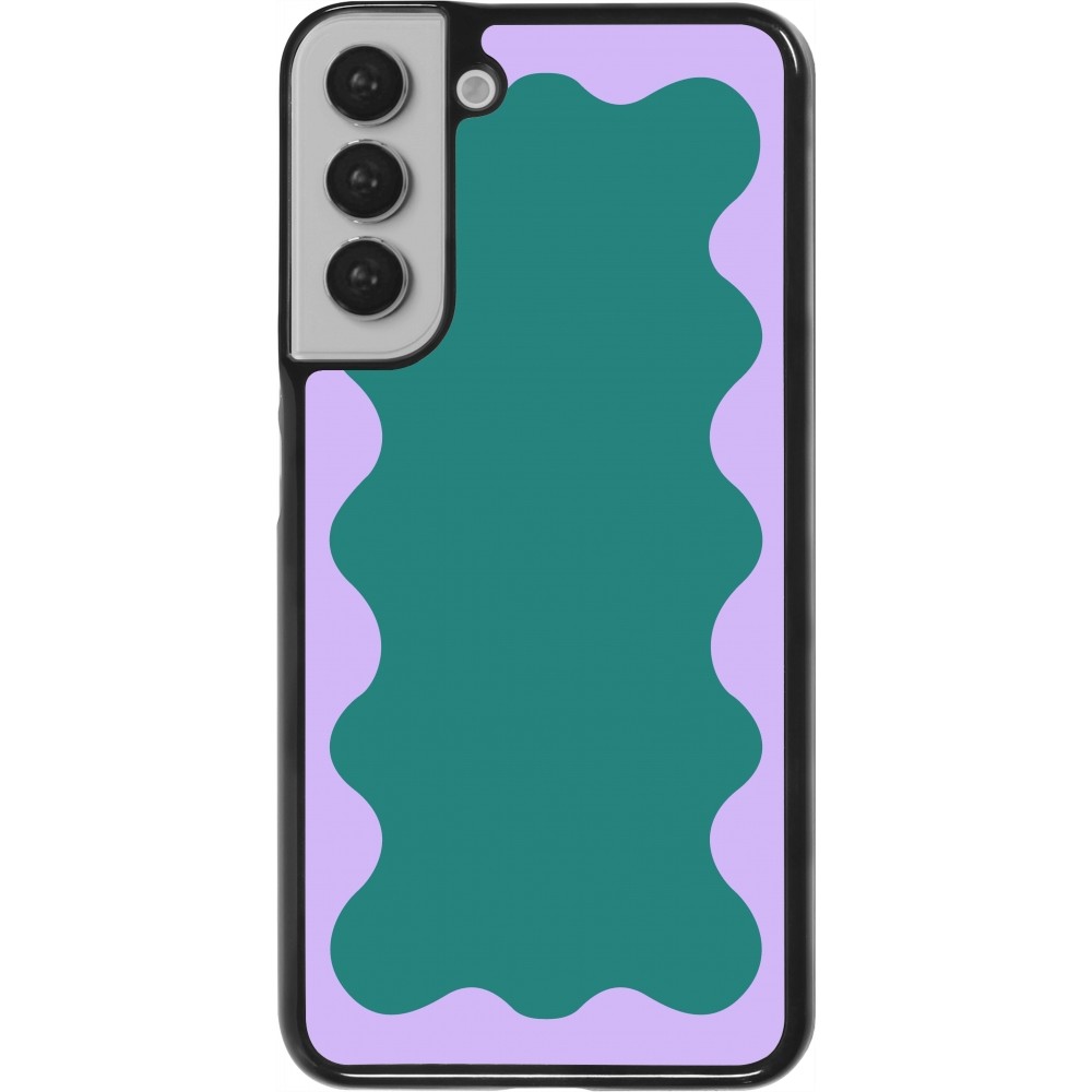 Samsung Galaxy S22+ Case Hülle - Wavy Rectangle Green Purple