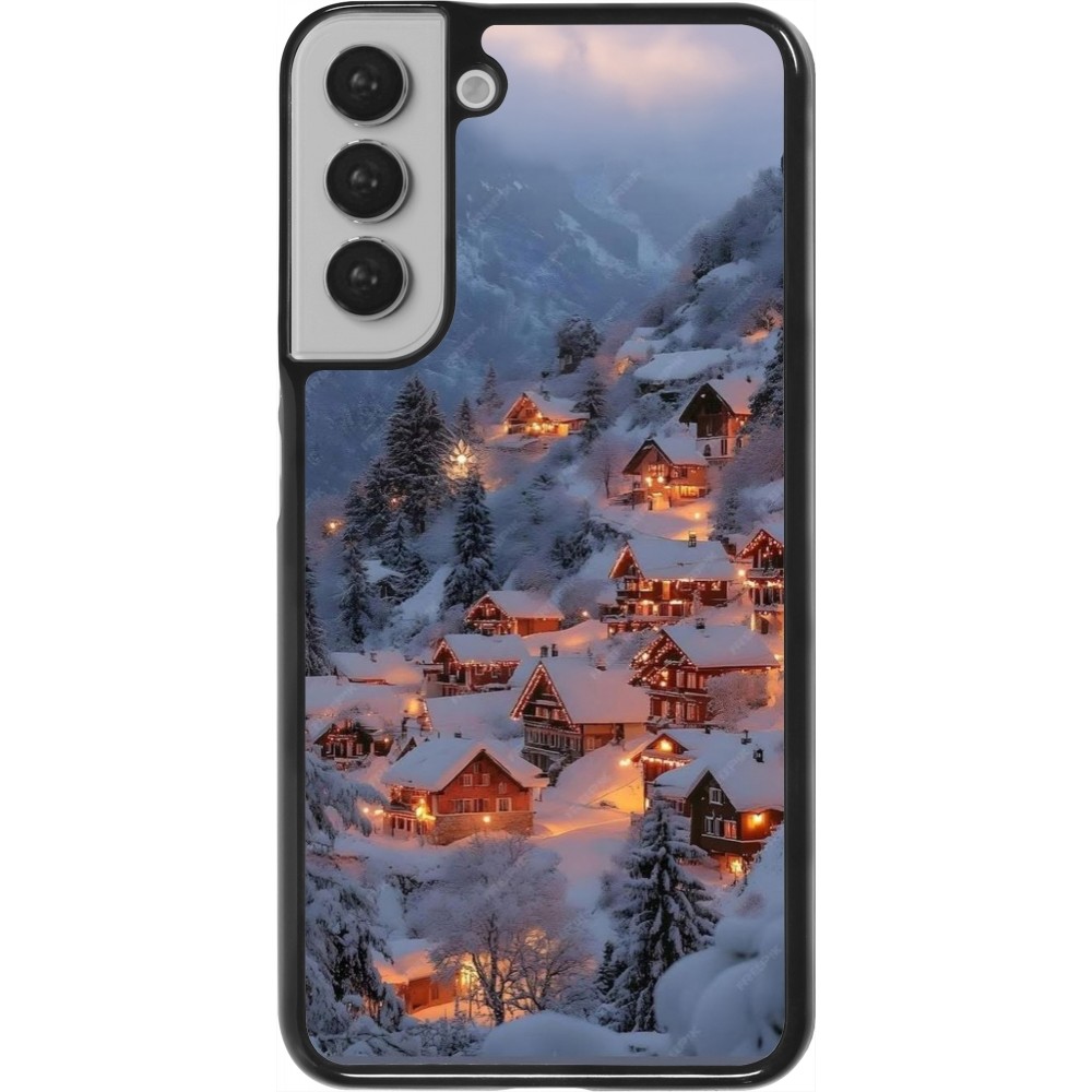 Samsung Galaxy S22+ Case Hülle - Winter 25 Winter snowy village