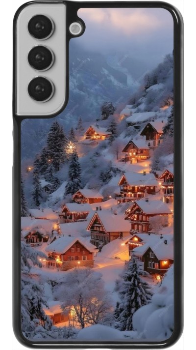 Samsung Galaxy S22+ Case Hülle - Winter 25 Winter snowy village