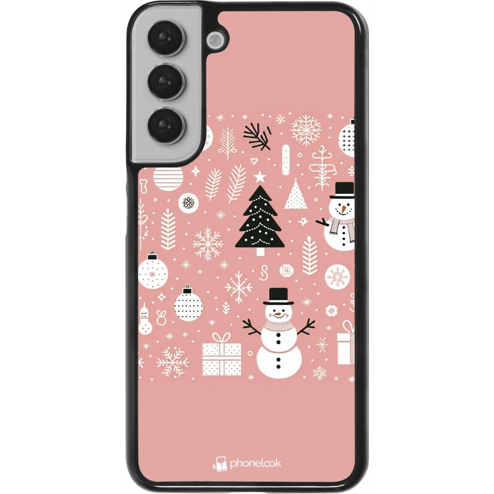 Samsung Galaxy S22+ Case Hülle - Weihnachten 2024 Rose Schneemann Weihnachten