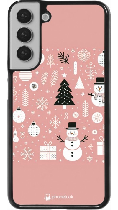 Samsung Galaxy S22+ Case Hülle - Weihnachten 2024 Rose Schneemann Weihnachten