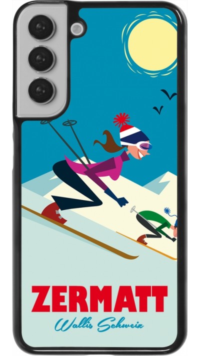Samsung Galaxy S22+ Case Hülle - Zermatt Ski Downhill