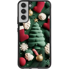 Samsung Galaxy S22+ Case Hülle - Silikon schwarz Christmas 25 Christmas textiles