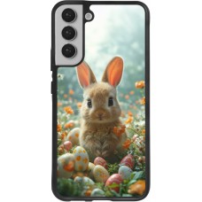 Samsung Galaxy S22+ Case Hülle - Silikon schwarz Easter 2026 Rabbit in the garden