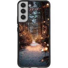 Samsung Galaxy S22+ Case Hülle - Silikon schwarz Winter 25 Winter snowy road