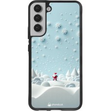 Samsung Galaxy S22+ Case Hülle - Silikon schwarz Weihnachten 2023 Kleiner Vater Schneeflocke