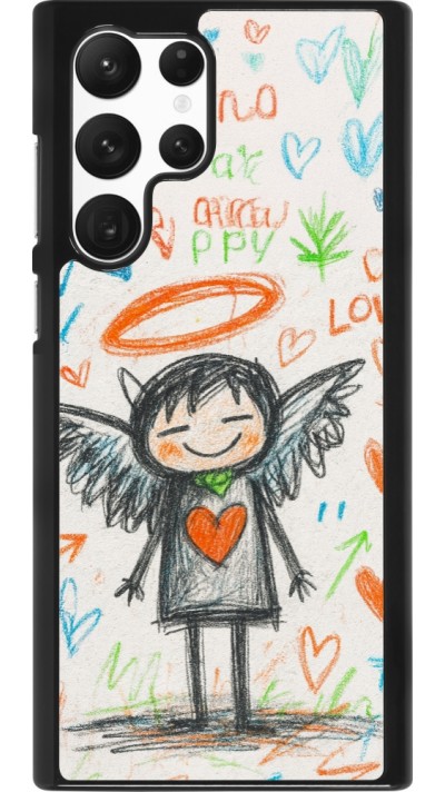 Samsung Galaxy S22 Ultra Case Hülle - Little Angel Sketch Love
