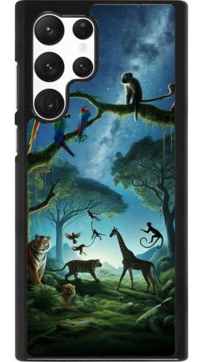 Samsung Galaxy S22 Ultra Case Hülle - Paradies der exotischen Tiere