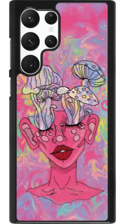 Samsung Galaxy S22 Ultra Case Hülle - Psychedelic pink mushroom