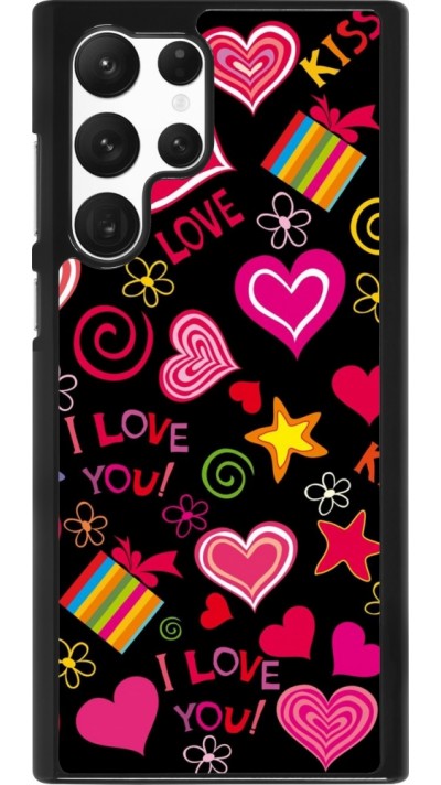 Samsung Galaxy S22 Ultra Case Hülle - Valentine 2023 love symbols