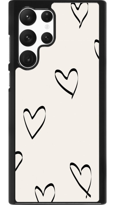 Samsung Galaxy S22 Ultra Case Hülle - Valentine 2023 minimalist hearts