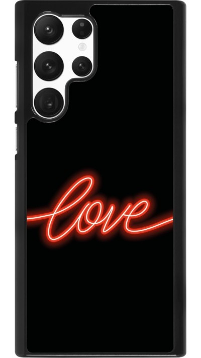 Samsung Galaxy S22 Ultra Case Hülle - Valentine 2023 neon love