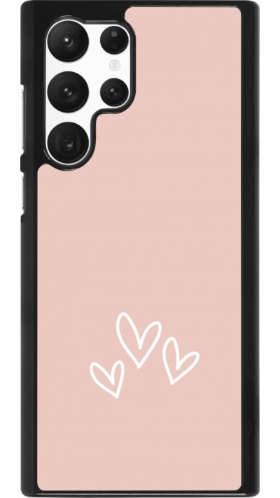 Samsung Galaxy S22 Ultra Case Hülle - Valentine 2023 three minimalist hearts