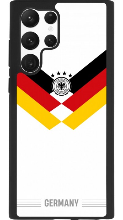 Coque Samsung Galaxy S22 Ultra - Silicone rigide noir Maillot de football Allemagne 2026 personnalisable