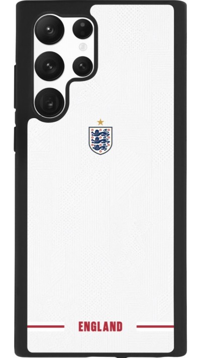 Coque Samsung Galaxy S22 Ultra - Silicone rigide noir Maillot de football Angleterre 2026 personnalisable
