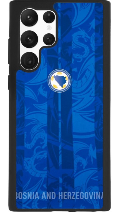 Coque Samsung Galaxy S22 Ultra - Silicone rigide noir Maillot de football Bosnie-Herzégovine 2026 personnalisable