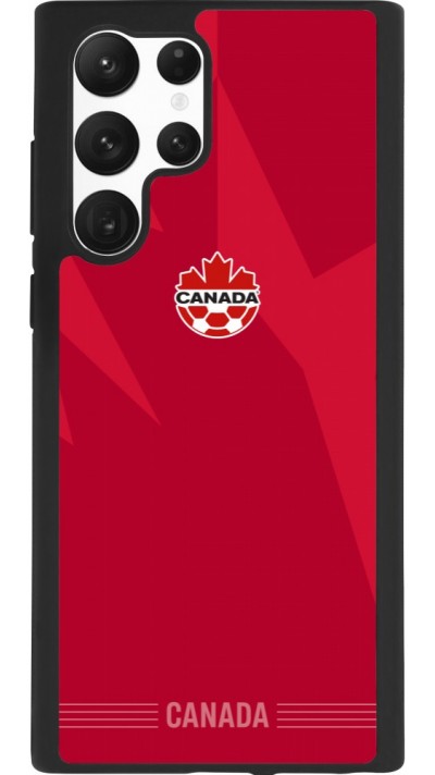 Coque Samsung Galaxy S22 Ultra - Silicone rigide noir Maillot de football Canada 2026 personnalisable