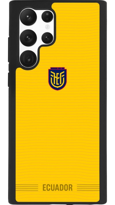 Coque Samsung Galaxy S22 Ultra - Silicone rigide noir Maillot de football E?quateur 2026 personnalisable