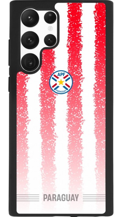 Coque Samsung Galaxy S22 Ultra - Silicone rigide noir Maillot de football Paraguay 2026 personnalisable