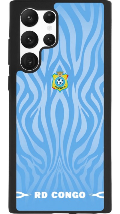 Coque Samsung Galaxy S22 Ultra - Silicone rigide noir Maillot de football RD Congo 2026 personnalisable
